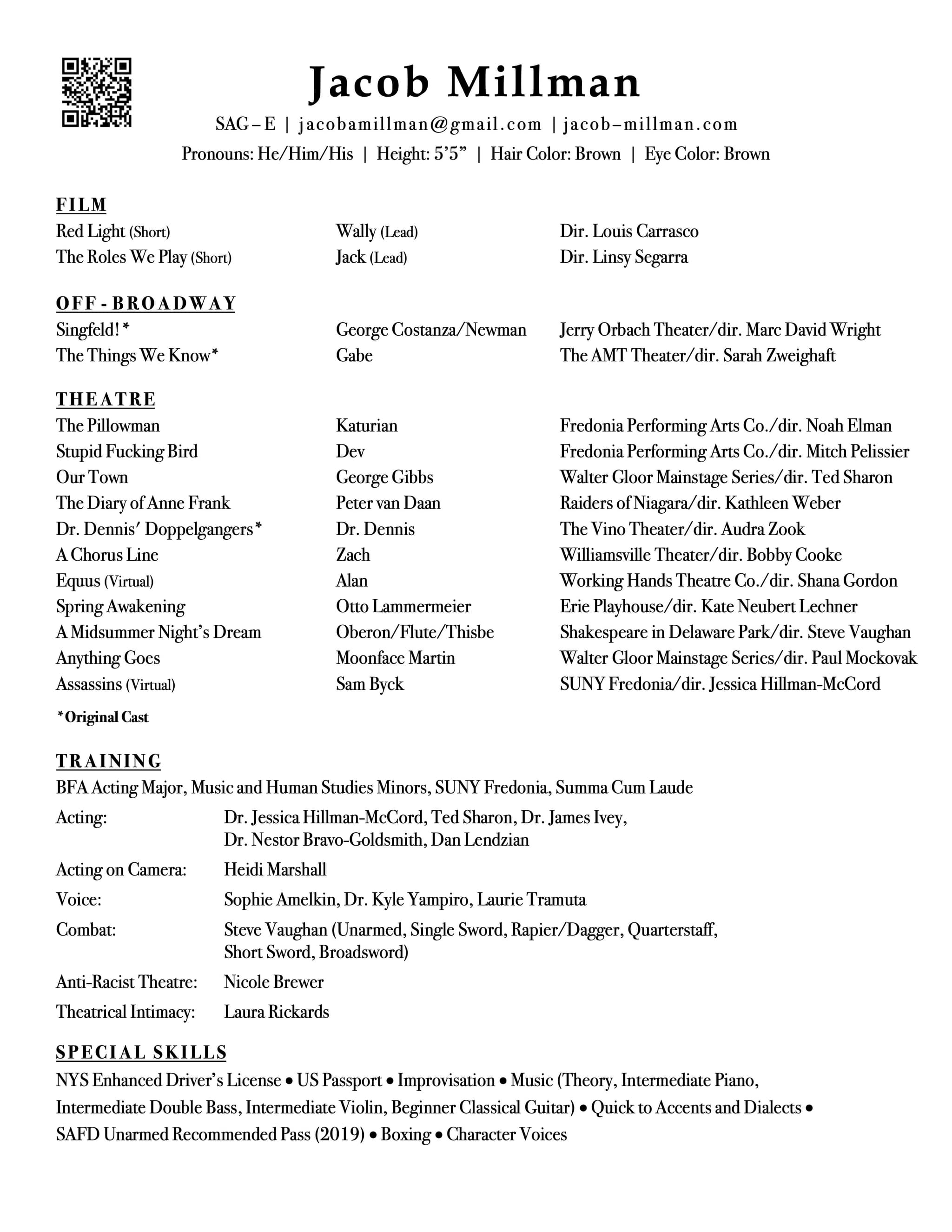 Jacob's resume